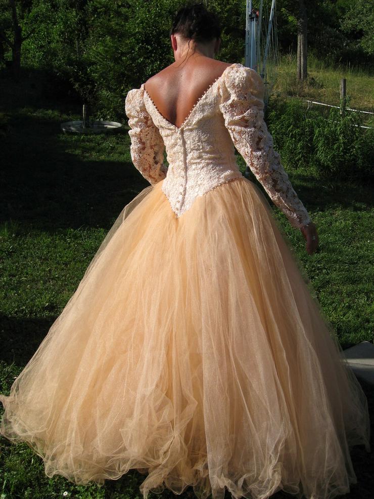 Hochzeitskleid, Brautkleid in Apricot - Größen 32-34 / XS - Bild 1