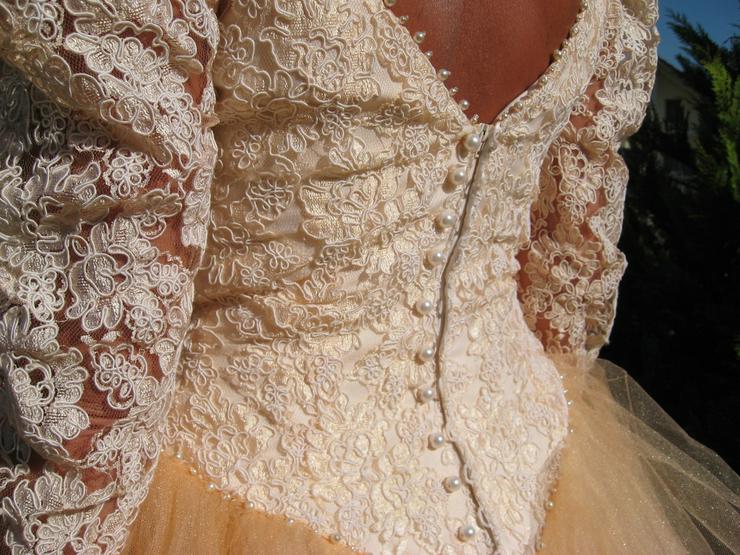 Hochzeitskleid, Brautkleid in Apricot - Größen 32-34 / XS - Bild 6