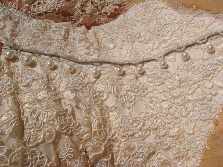 Hochzeitskleid, Brautkleid in Apricot - Größen 32-34 / XS - Bild 7