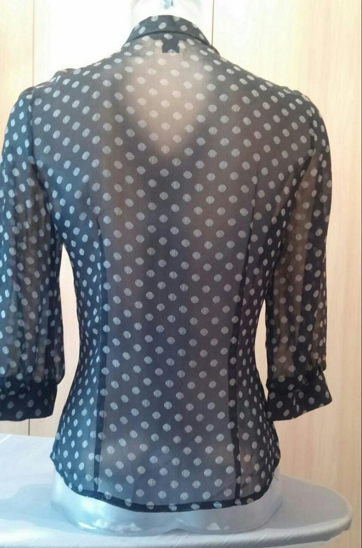 Damen Bluse modern leiht Gepunktet Gr. 36 H&M - Größen 36-38 / S - Bild 2