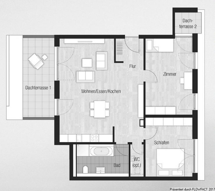 Sang ONE - Modernes Penthouse mit viel Tageslicht, 2 Dachterrassen - Wohnung kaufen - Bild 4