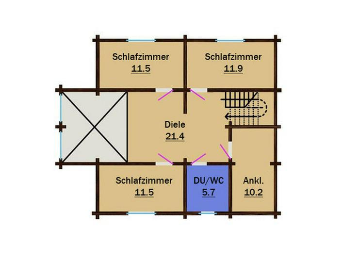 Blockbohlenhaus Behag 177m2 - Haus kaufen - Bild 9