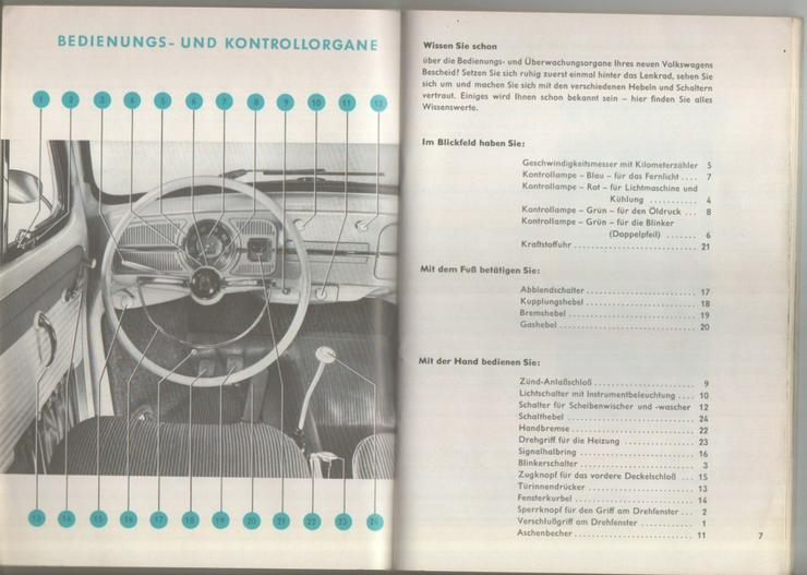 Betriebsanleitung VW Volkswagen 1961 - Weitere - Bild 2
