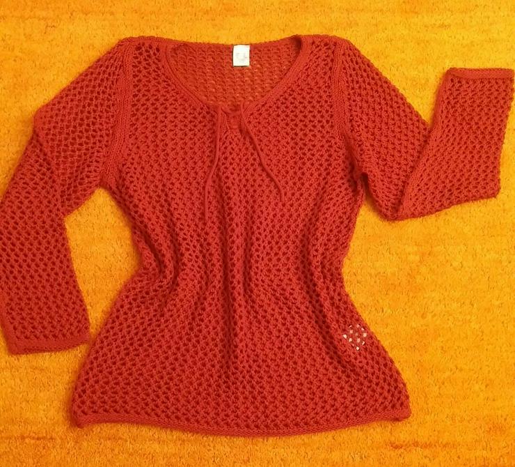 Bild 1: Damen Pullover Strick Ajour Muster Gr. 38