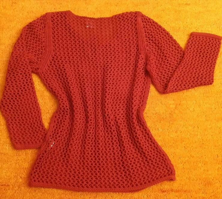 Damen Pullover Strick Ajour Muster Gr. 38 - Größen 36-38 / S - Bild 3