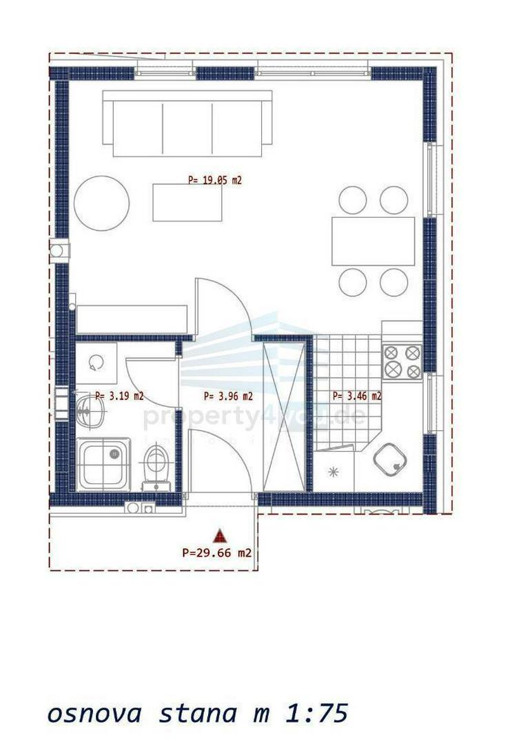 1-Zi. Apartment im Erdgeschoss zu Verkaufen - Neubau in Banja Luka - Wohnung kaufen - Bild 1