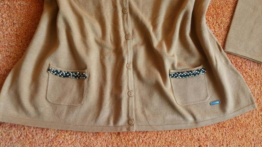 NEU Damen Jacke fein Strick Perlen Gr.48 - Größen 48-50 / XL - Bild 4