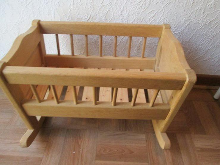 Baby/ Puppen-wiege Holz Stabil+6 Puppen - Puppen - Bild 7