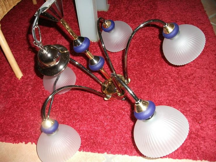 Bild 2: Elegante Deckenlampe (blau/gold(silber)