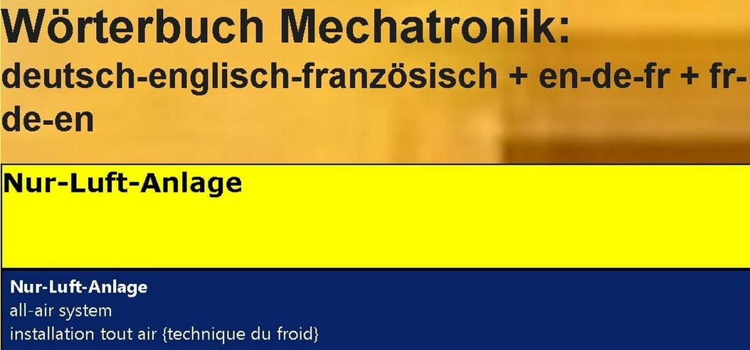 Bild 6: Kaeltetechnik-Uebersetzungen in franzoesisch