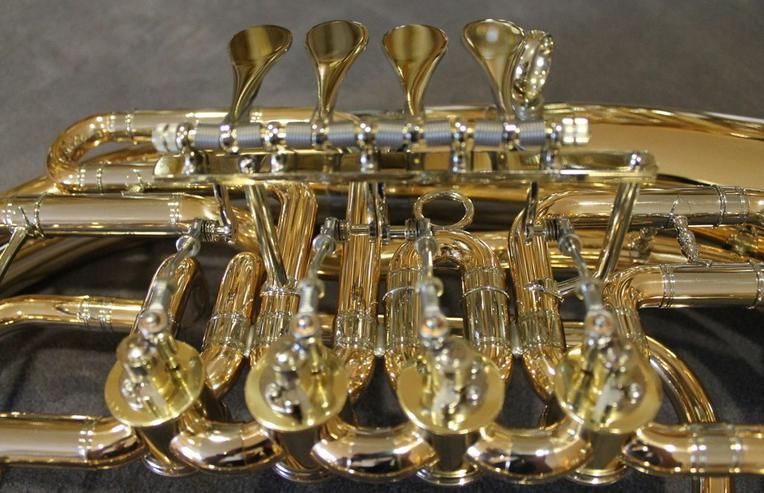 Melton Tenorhorn, Goldmessing, 4 Ventile NEU - Blasinstrumente - Bild 4