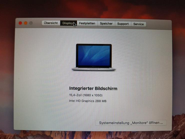 Bild 5: Apple Macbook Pro 15 i7 2,66 GHz, 8 GB RAM