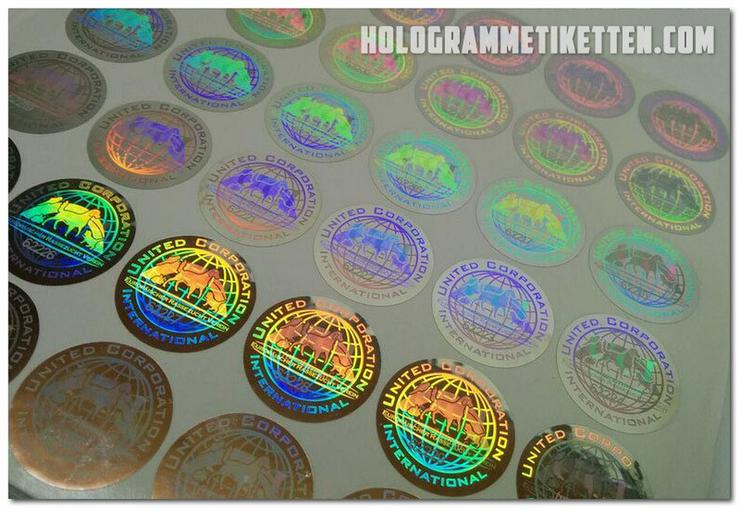 Bild 2: Hologramm Etiketten mit Ihrem Logo 1000 Stück