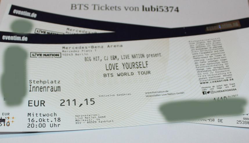 Bild 2: BTS - Stehplatz - Tickets - Berlin