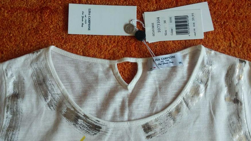 NEU Damen Shirt silber verzehrt Gr.38 von Lisa - Größen 36-38 / S - Bild 3
