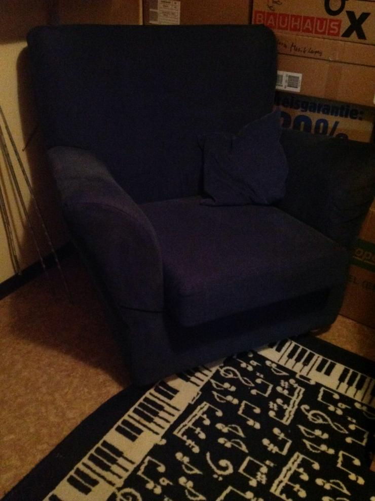 Bild 3: Sessel, blau,  Möbelum, groß