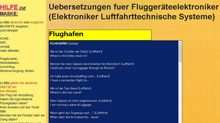 Bild 2: englisch Vokabeln fuer Luftfahrttechniker