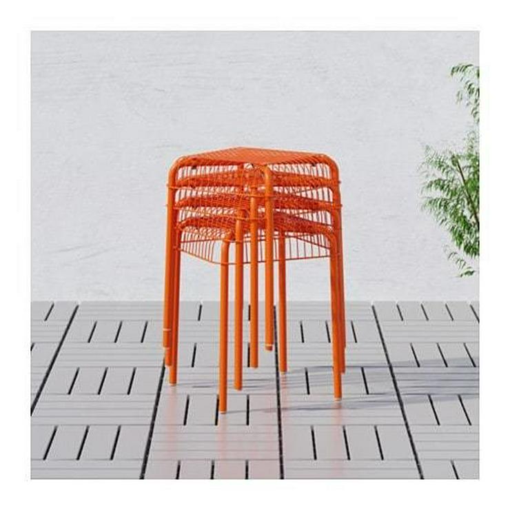 Bild 3: 4 Stück. IKEA Garten Stapel Stuhl Orange
