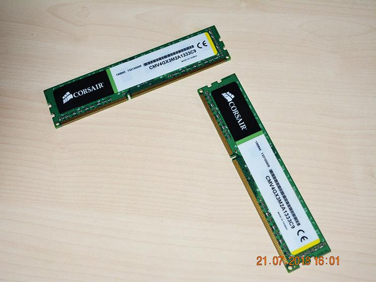 Bild 1: Corsair Value Select DDR3 1333 Mhz 4GB (2x2)