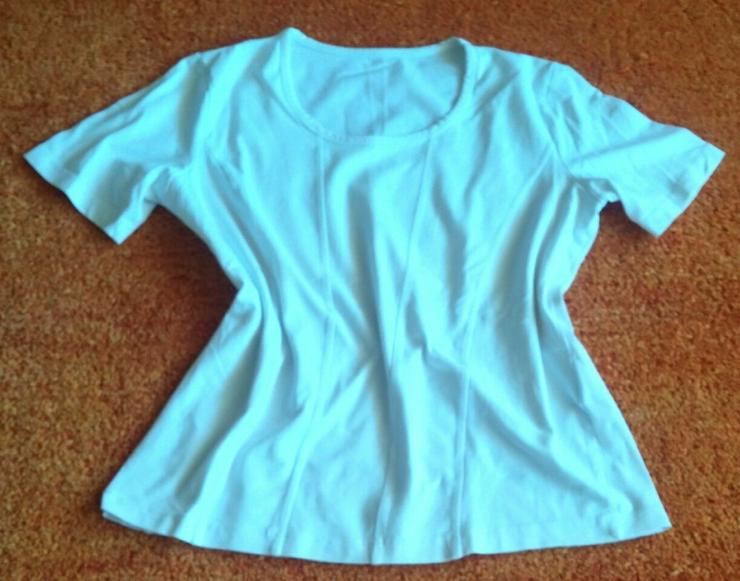 Damen Shirt schlicht Stretch Gr.38 in Weiß - Größen 36-38 / S - Bild 3
