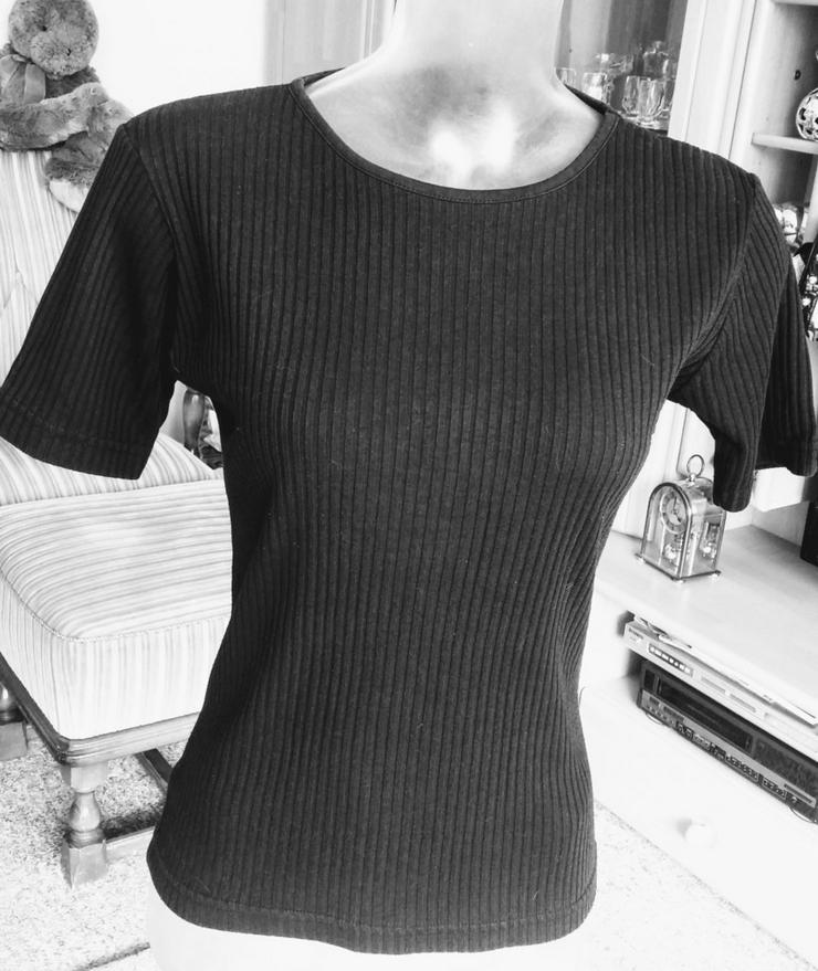 Damen Shirt schlicht Stretch Gr.S in Schwarz - Größen 36-38 / S - Bild 1