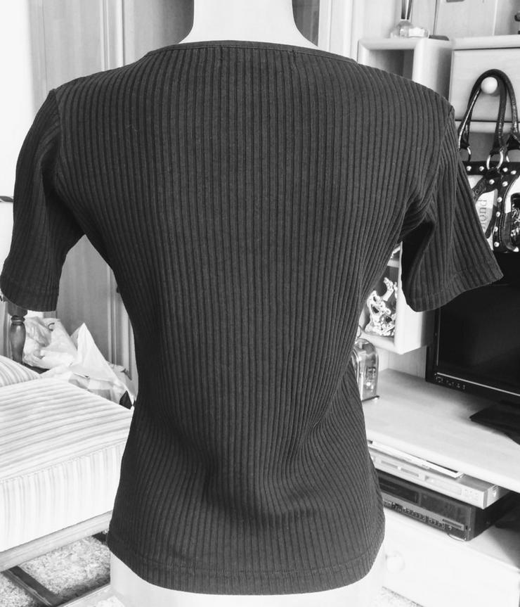 Damen Shirt schlicht Stretch Gr.S in Schwarz - Größen 36-38 / S - Bild 2