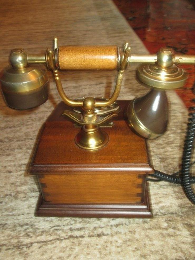 Bild 14: Telcer altes Holz Telefone Gold Plated 18K