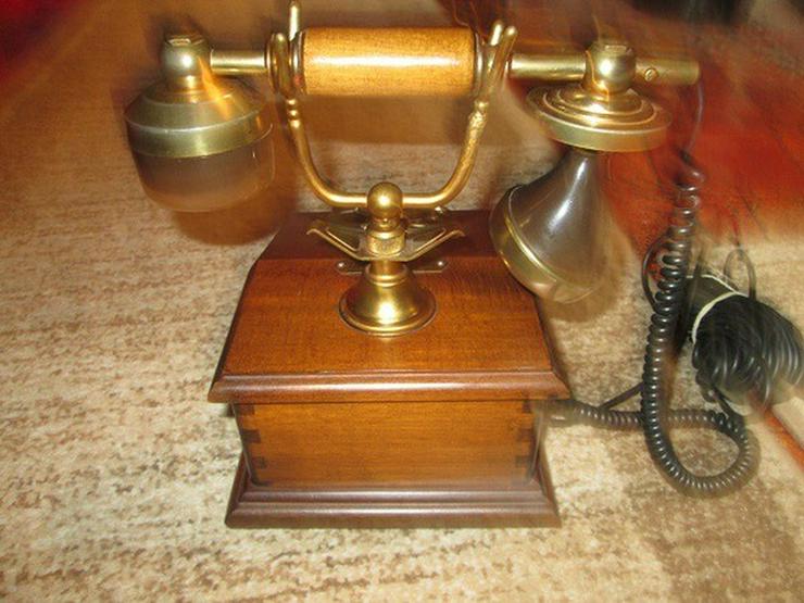 Bild 15: Telcer altes Holz Telefone Gold Plated 18K