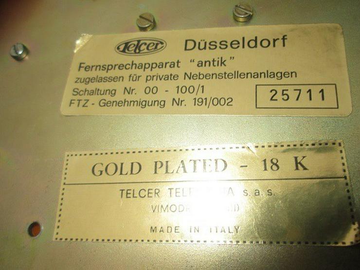 Bild 9: Telcer altes Holz Telefone Gold Plated 18K