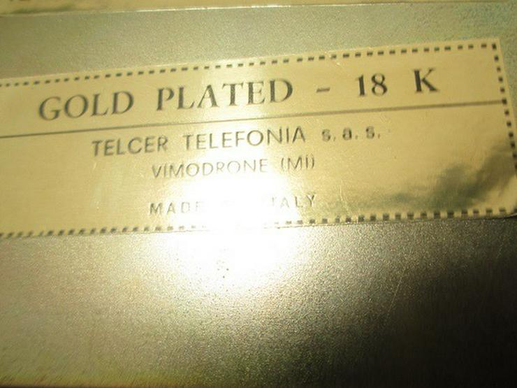 Bild 10: Telcer altes Holz Telefone Gold Plated 18K