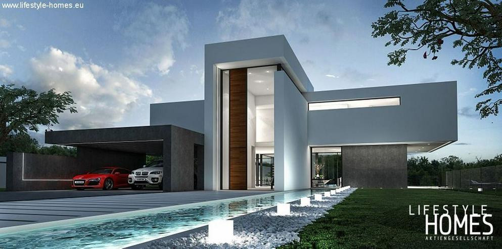 : Großraum Bauhausstil Luxus Villa mit 4 SZ (ohne Grundstück)