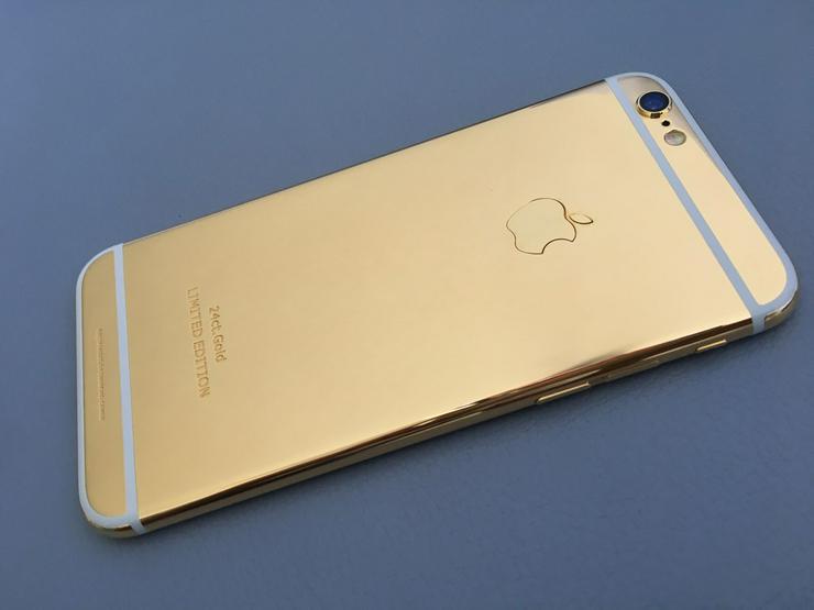 Bild 7: Apple iPhone 6 NEU 24K Gold 24ct Schwarz/Gold