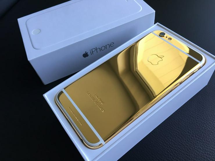 Bild 4: Apple iPhone 6 NEU 24K Gold 24ct Schwarz/Gold