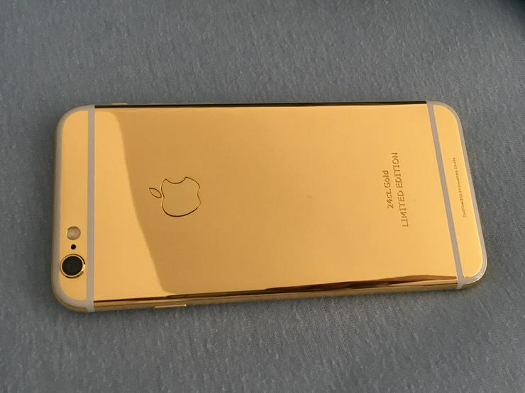 Bild 8: Apple iPhone 6 NEU 24K Gold 24ct Schwarz/Gold