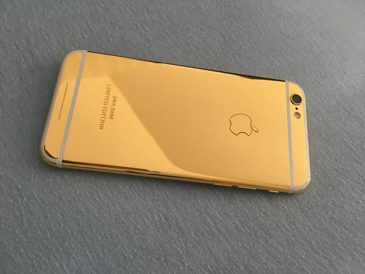 Bild 10: Apple iPhone 6 NEU 24K Gold 24ct Schwarz/Gold