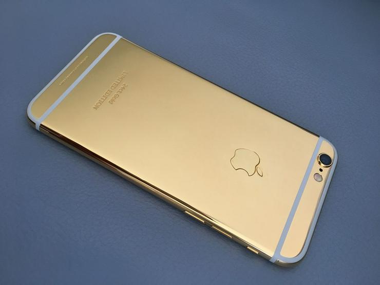 Bild 9: Apple iPhone 6 NEU 24K Gold 24ct Schwarz/Gold
