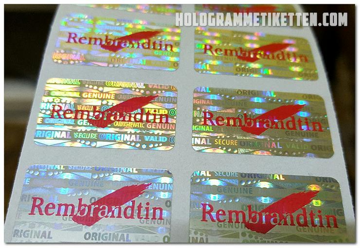 Bild 4: Hologramm Etiketten druck mit Ihrem Logo