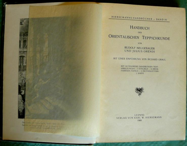 Bild 2: Handbuch der Teppichkunde v. 1909 (BU001)