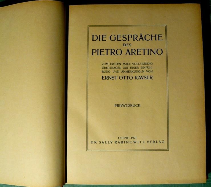 Gespräche des Pietro Aretino von 1921 (BU007)