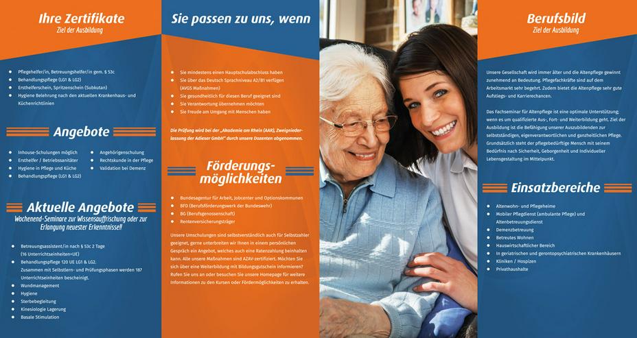 Bild 3: Ausbildung mit Zukunft in der Altenpflege!