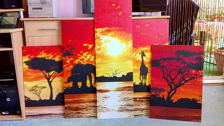 5 teiliges Afrika Bilderset zu verkaufen - Holzbilder - Bild 2