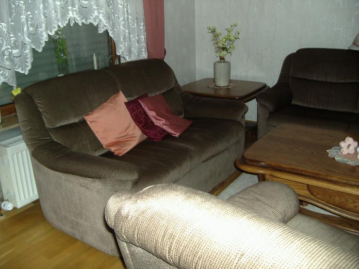 2,3 Sitzer Couch und 1 Sessel dunkelbraun - Sofas & Sitzmöbel - Bild 2