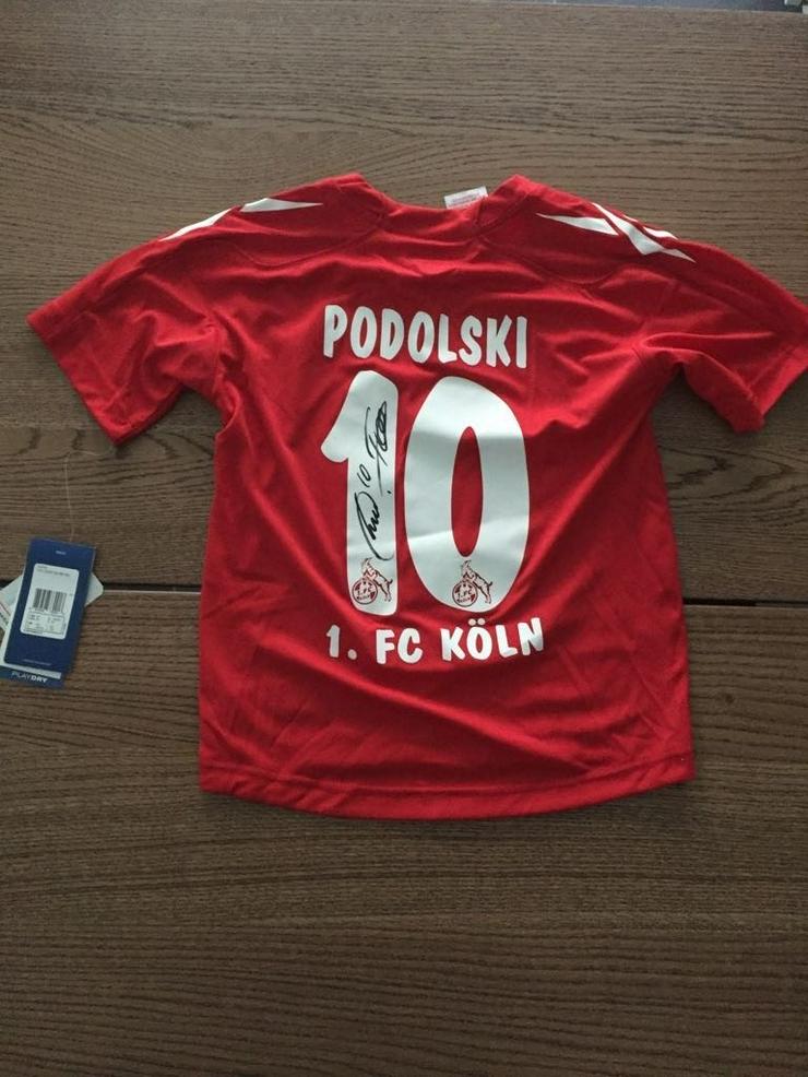 !.FC Köln Kindertrikot + Unterschrift Podolski - Fußball - Bild 3