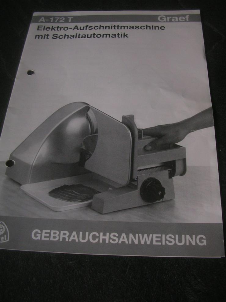 Aufschnittmaschine elektro Fa. Graef - Schneidemaschinen & Elektromesser - Bild 5
