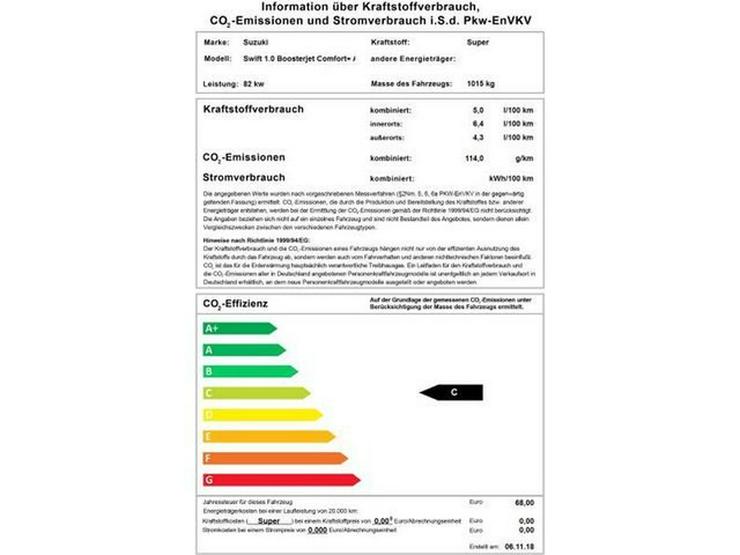 Bild 11: SUZUKI Swift 1.0 Boosterjet Comfort+ A/T / Aktionsauto