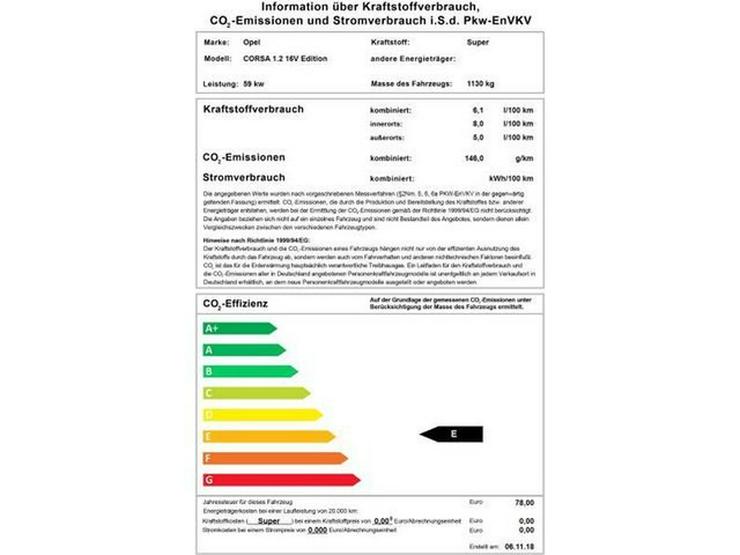 OPEL CORSA 1.2 EDITION, Allwetter/Klima/ MP3 - Corsa - Bild 12