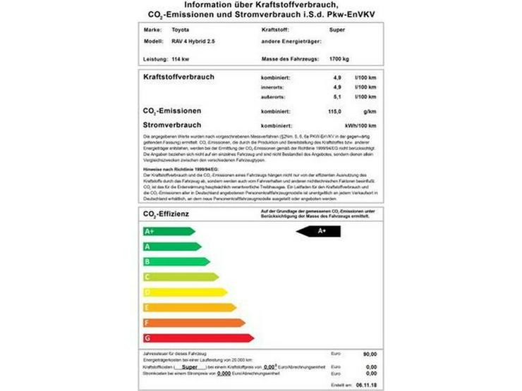 TOYOTA RAV 4 Hybrid 2.5 / 1. Hand /AHK/voll voll - RAV4 - Bild 15