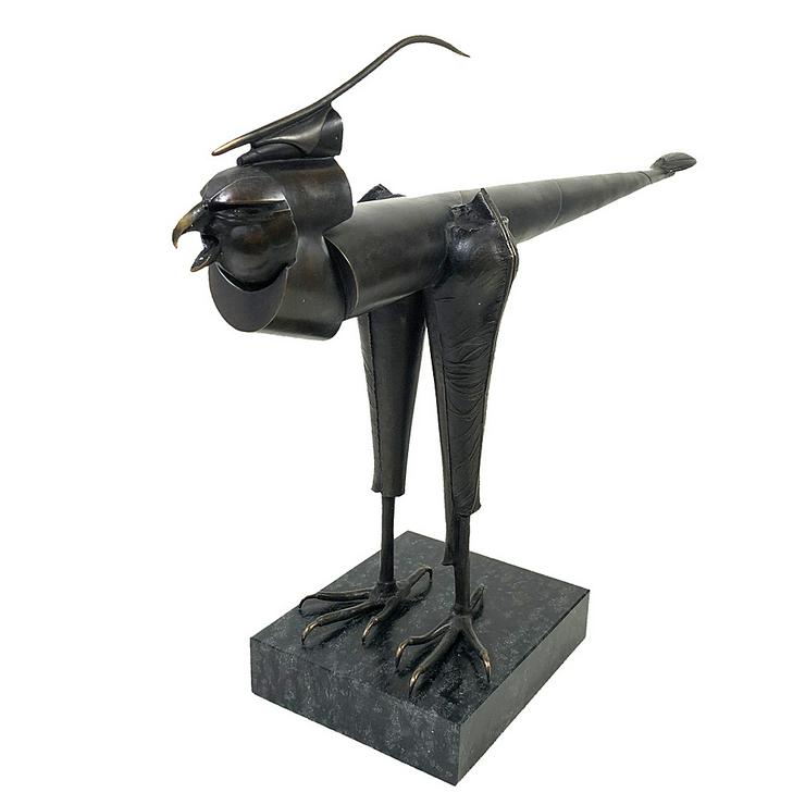 Bild 4: Bronzeskulptur "Vogel"- Original - Paul Wunderlich
