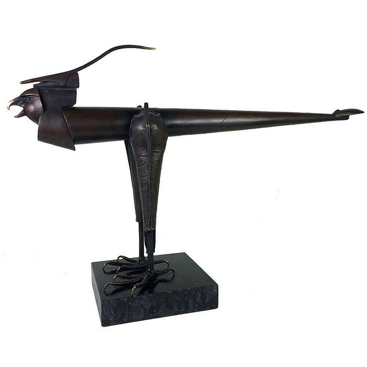 Bild 6: Bronzeskulptur "Vogel"- Original - Paul Wunderlich
