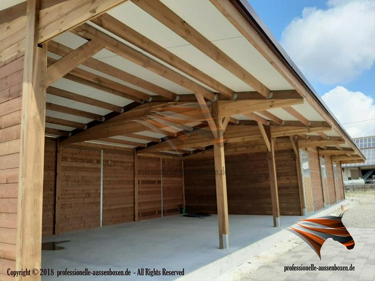 Bild 14: Außenboxen & Pferdestall bauen | Offenstall kaufen, Stallanlagen - Stalleinrichtung für Pferde | Weidehütten mit Fressgitter, Unterstand TOP moderne Stalltechnik - Außenstall